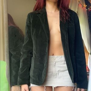 emerald green velvet blazer